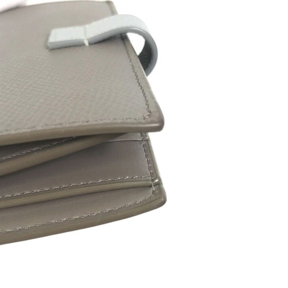 CELINE .10PI Bicolor Medium strap wallet Trifold wallet Leather gray - Picture 6 of 13